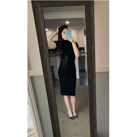 L'AGENCE Dresses & Skirts - L’agence mock neck ribbed knit dress